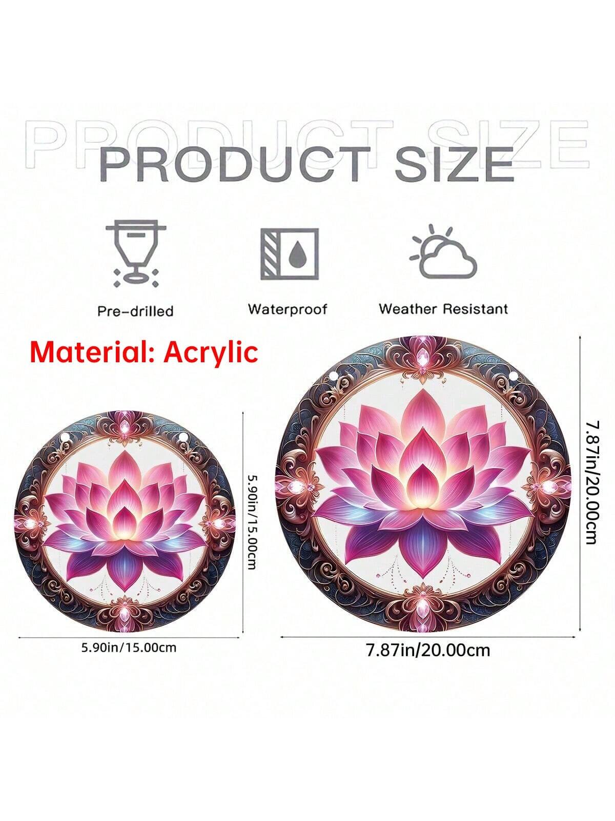 زخرفة زهرة اللوتس الأكريليك 20 سم * 20 سم (8 بوصة * 8 بوصة) إنشاء ضوء صياد اللوتس