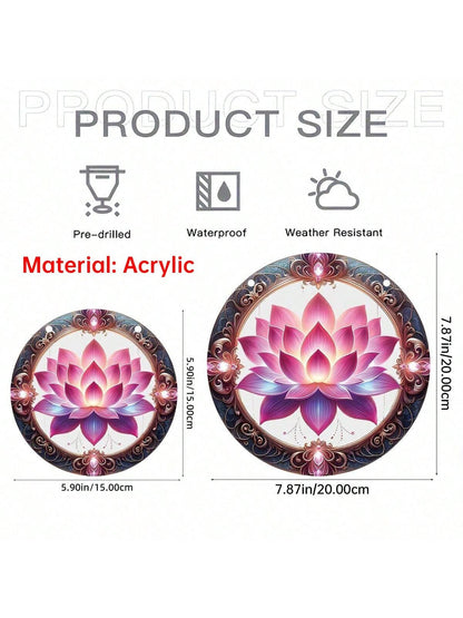 زخرفة زهرة اللوتس الأكريليك 20 سم * 20 سم (8 بوصة * 8 بوصة) إنشاء ضوء صياد اللوتس