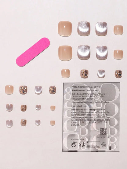 مجموعة 24 لوحات أظافر