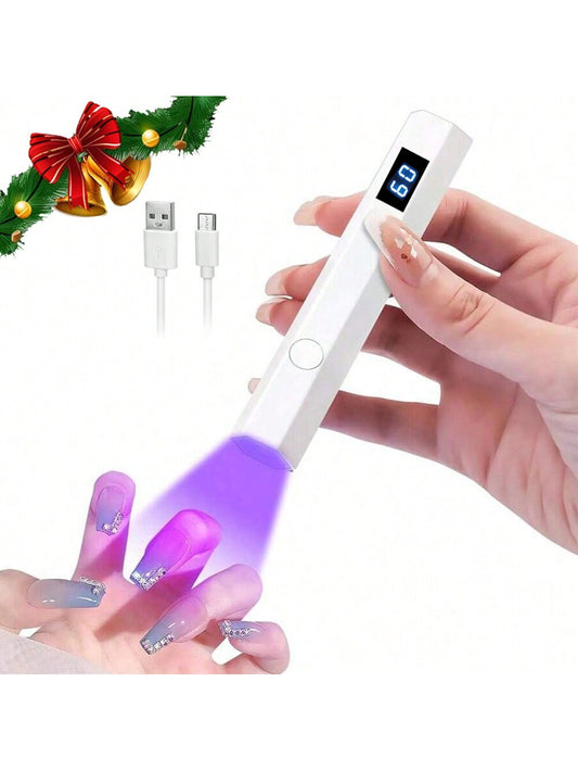 مصباح أظافر LED محمول بشاشة عرض واحدة مع شاحن USB لجفاف طلاء الأظافر بالجل، مناسب لفن الأظافر للأنماط المنزلية مصباح الأظافر