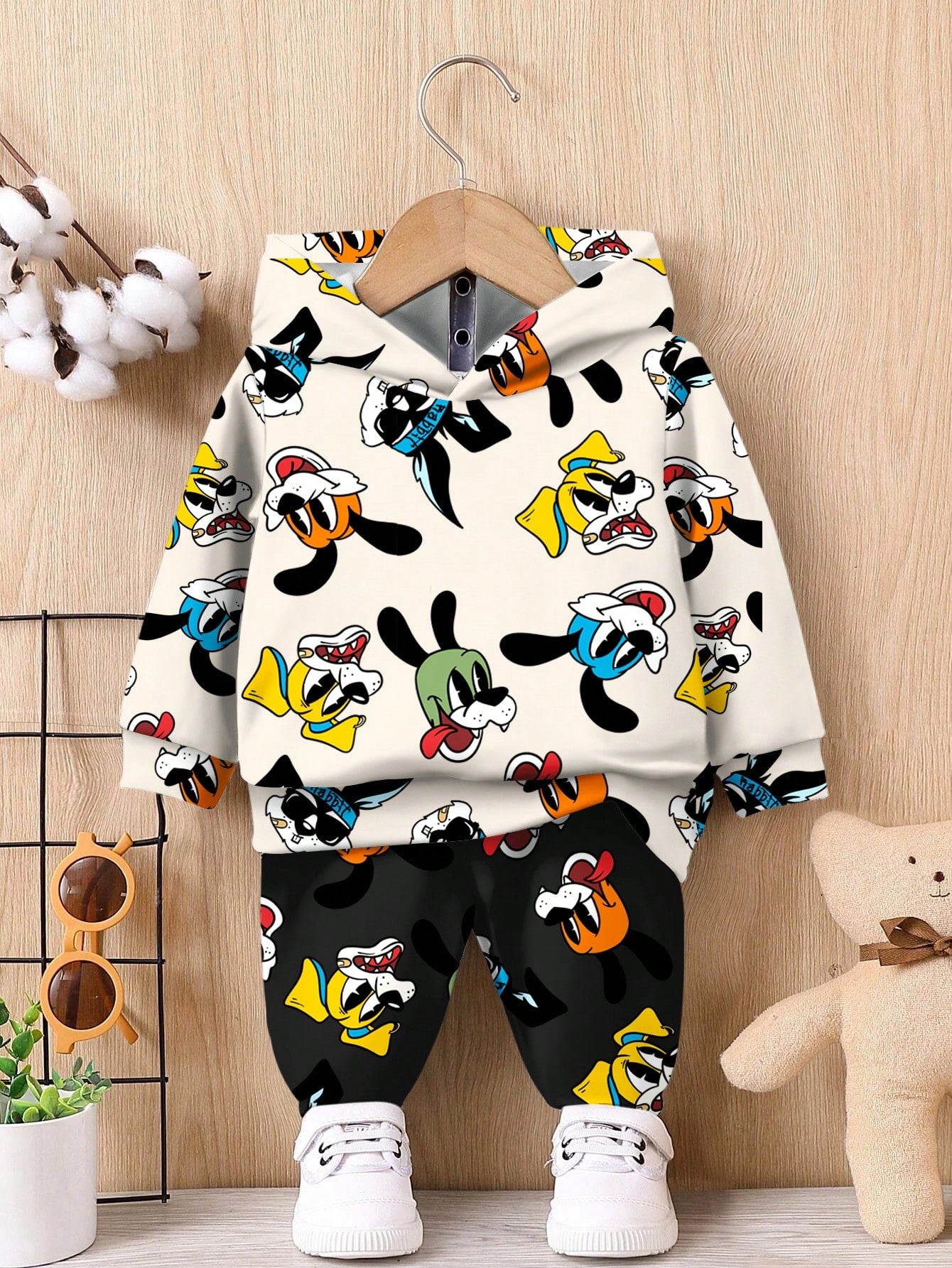 طقم قطعتين لطفل الحياكة المحببة السائبة والناعمة