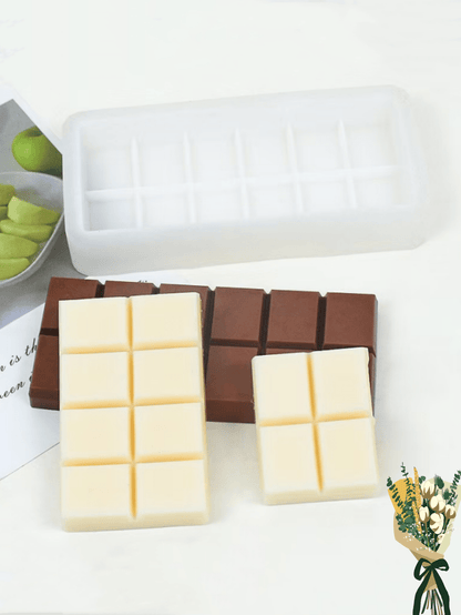 قالب سيليكون 1 قطعة لصنع شموع معطرة براتنج خزفي مزين ب- 12 تجويف بشكل الشوكولاتة