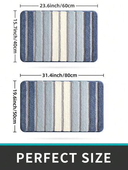 حصيرة حمام ألوان متجانسة مانع للانزلاق قطعة واحدة