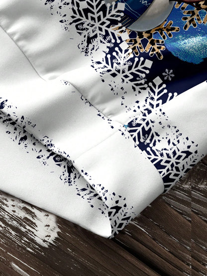 سويت شيرت كاجوال بطباعة جرافيك بسيطة ورقبة دائرية وأكمام طويلة فضفاضة للنساء