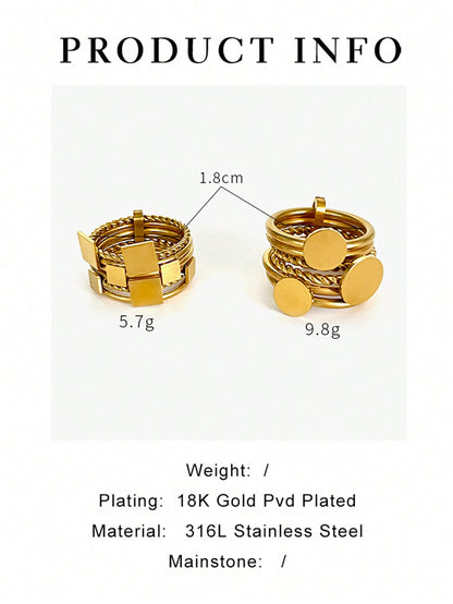 خاتم دائري غير قابل للصدأ لامع , ضد للماء