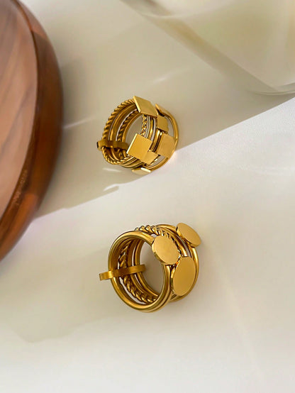 خاتم دائري غير قابل للصدأ لامع , ضد للماء