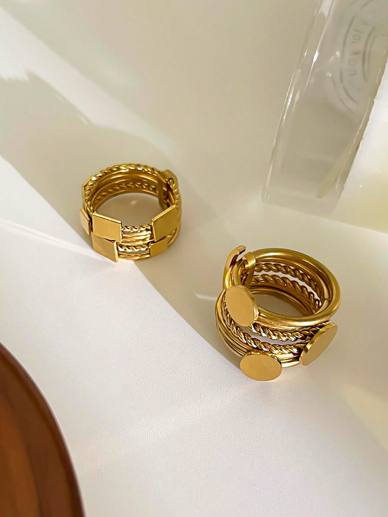 خاتم دائري غير قابل للصدأ لامع , ضد للماء