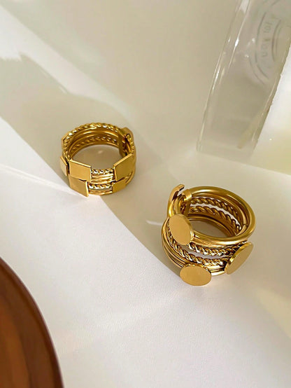 خاتم دائري غير قابل للصدأ لامع , ضد للماء