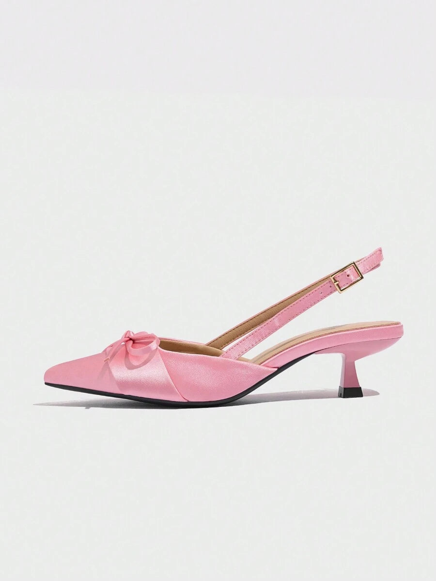 صندل كعب عالي ساتان