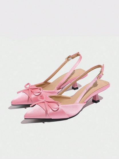 صندل كعب عالي ساتان