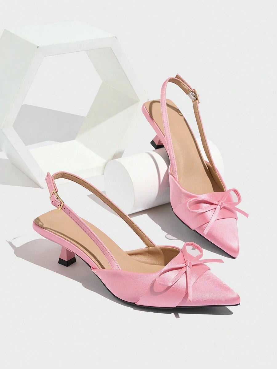 صندل كعب عالي ساتان