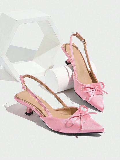 صندل كعب عالي ساتان