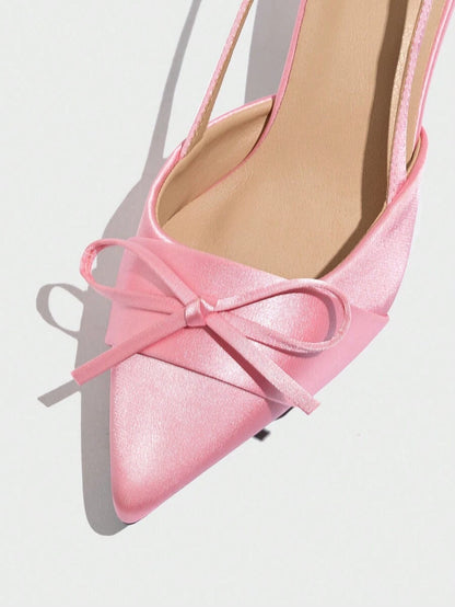 صندل كعب عالي ساتان