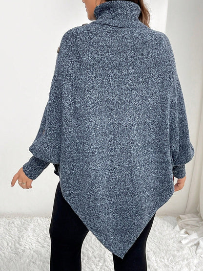 البلوزة البيضاوية الفضفاضة السترة الضارب الطويلة الأكمام