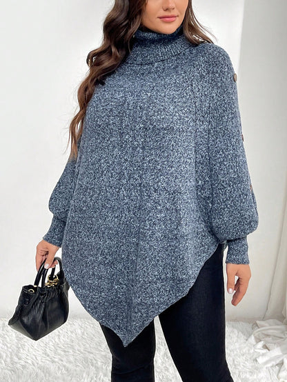 البلوزة البيضاوية الفضفاضة السترة الضارب الطويلة الأكمام