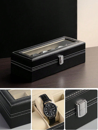صندوق ساعة من جلد البولي