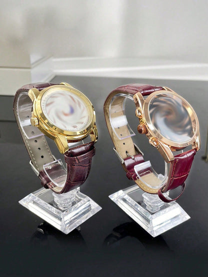 صندوق ساعة من جلد البولي