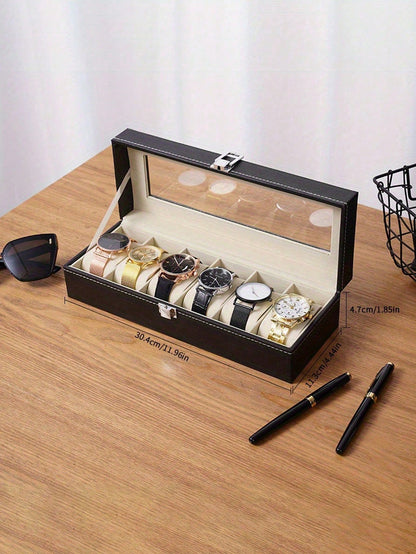 صندوق ساعة من جلد البولي