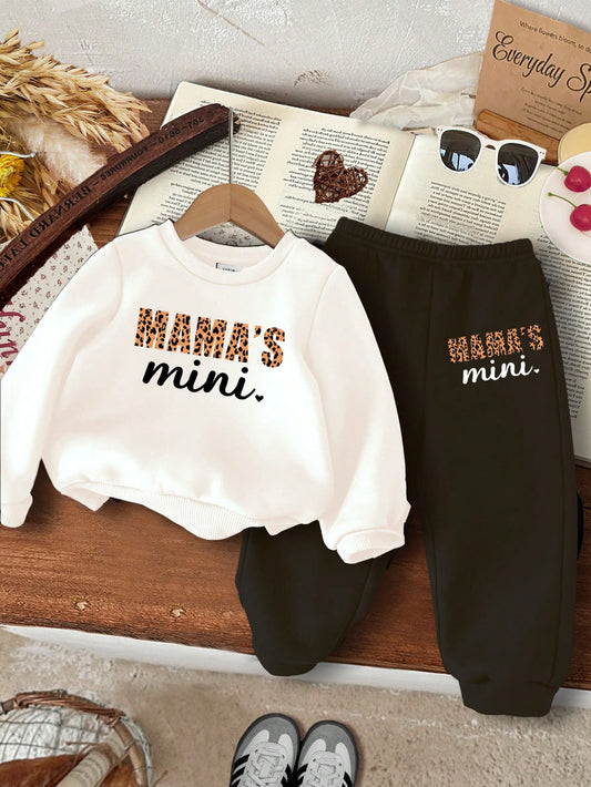 طقم قميص ثقيل مضفر لطفلة، كاجوال ودافئ