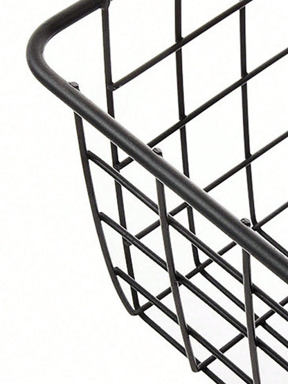 سلة تخزين بسيطة بأسلوب الحديد لتخزين الوجبات الخفيفة في المطبخ