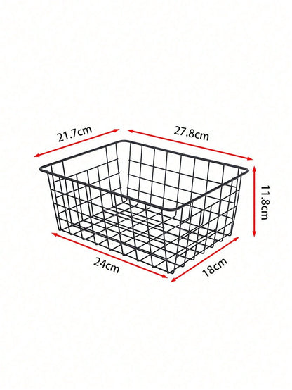 سلة تخزين بسيطة بأسلوب الحديد لتخزين الوجبات الخفيفة في المطبخ
