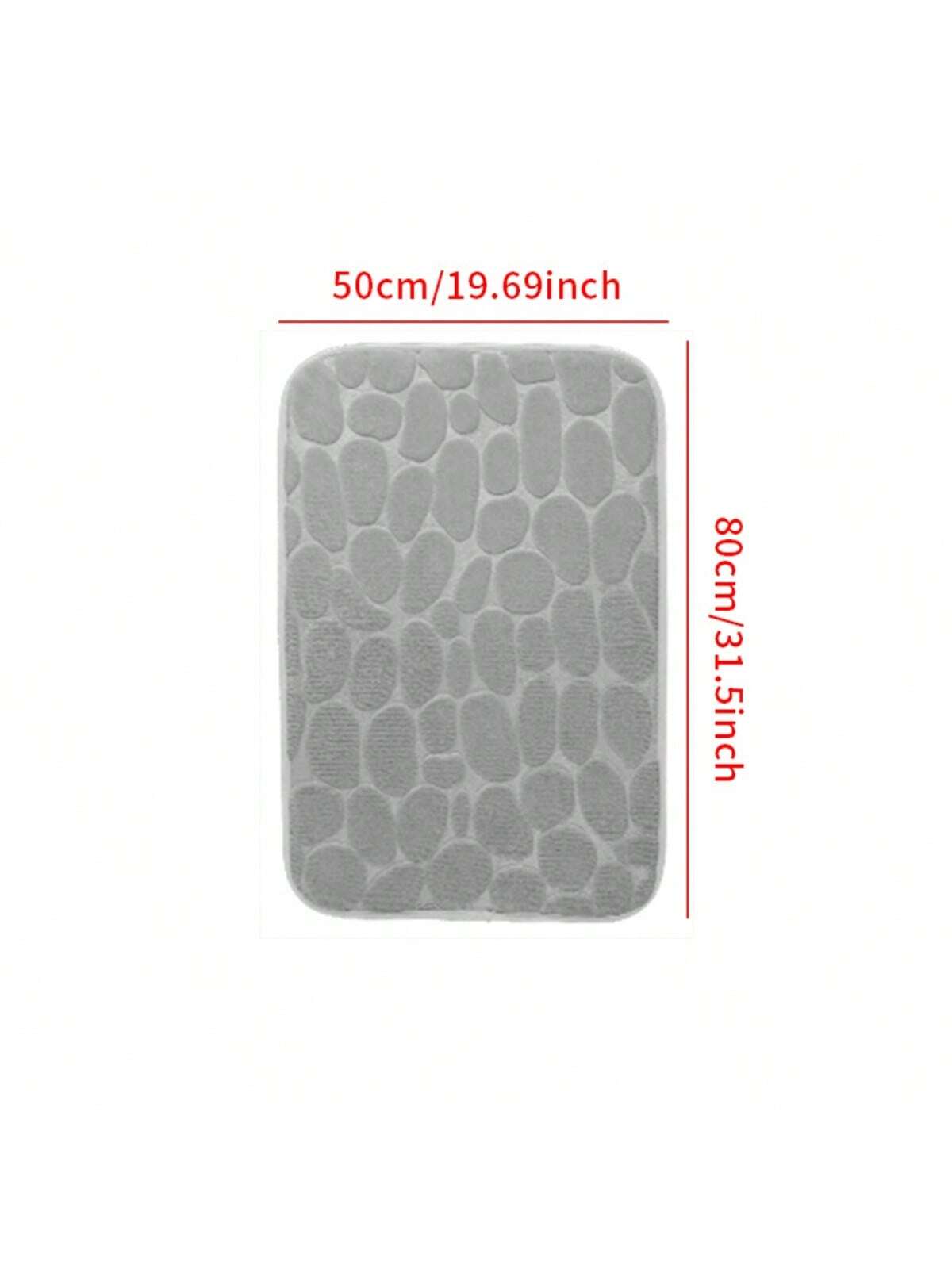 حصيرة أرضية مخملية بنمط الصخور الرمادية لامعة