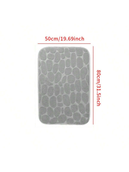 حصيرة أرضية مخملية بنمط الصخور الرمادية لامعة