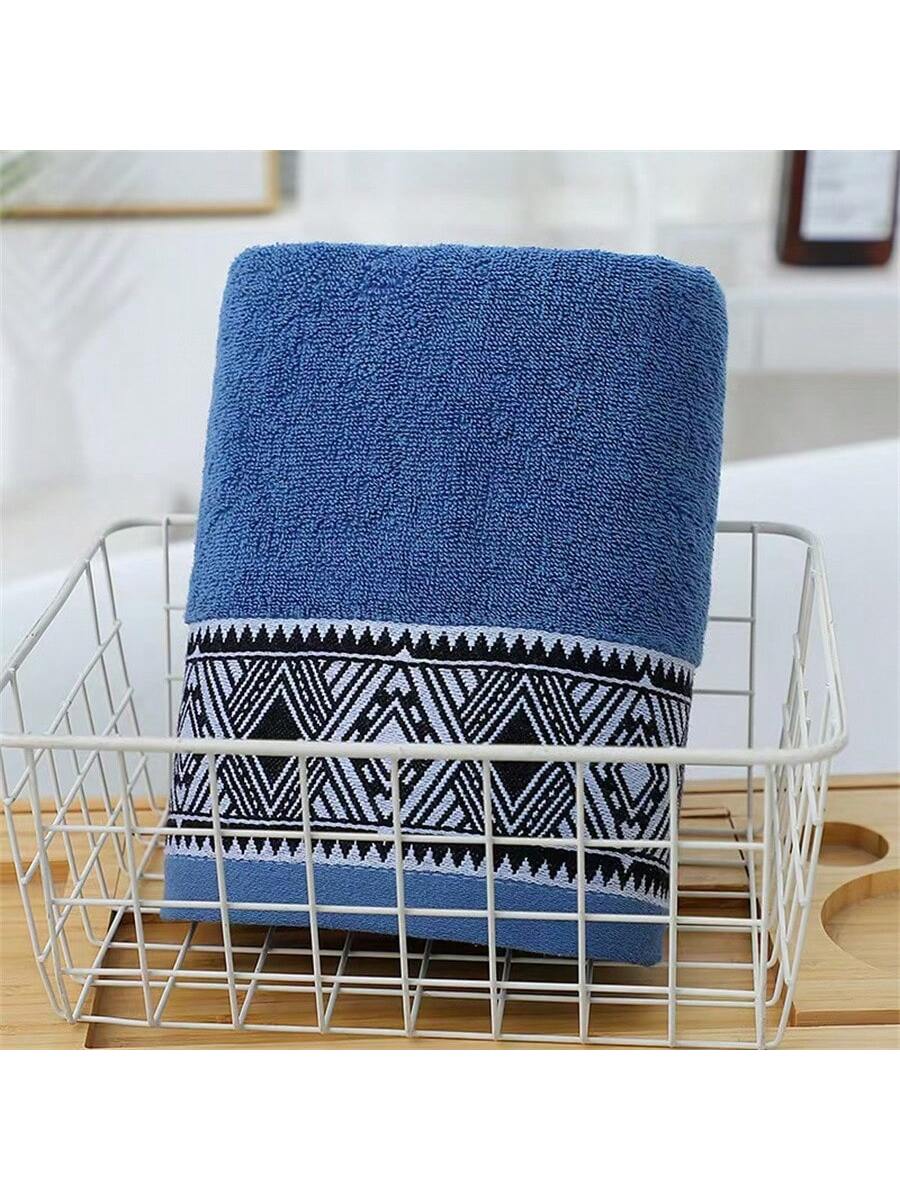 منشفة واحدة/منشفة حمام 1 واحد و2 قطع مجموعة (منشفة حمام   منشفة وجه) طراز معيني سميك