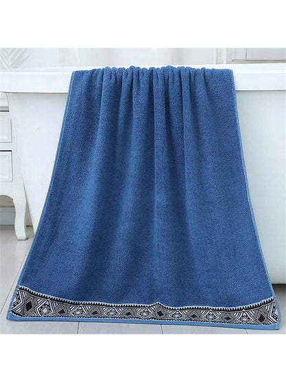 منشفة واحدة/منشفة حمام 1 واحد و2 قطع مجموعة (منشفة حمام   منشفة وجه) طراز معيني سميك