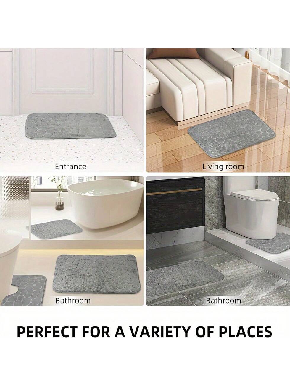 مجموعة سجاد حمامية من الإسفنج