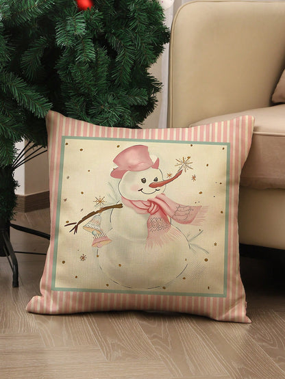 غطاء وسادة وردي للكريسماس
