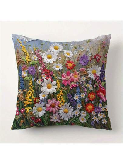 كيس وسادة مطبوع بطبعة زهرية عصفور