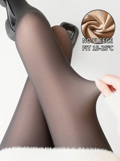 قطعة واحدة جوارب طويلة شفافة سوداء للنساء