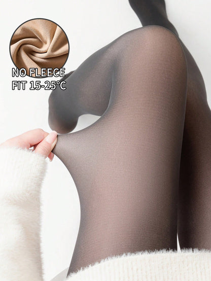 قطعة واحدة جوارب طويلة شفافة سوداء للنساء