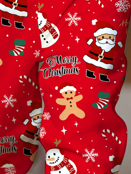 طقم سترة متصلة عادية للفتيات في عيد الميلاد