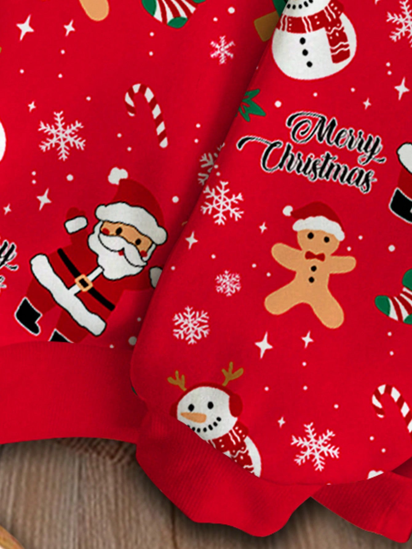 بلوزة كاجوال للبنات المراهقات مزينة برسوم كرتونية لسانتا كلوز