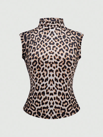 ملابس علوية ملابس علوية رياضية أنيقة بلا أكمام ذات رقبة عالية