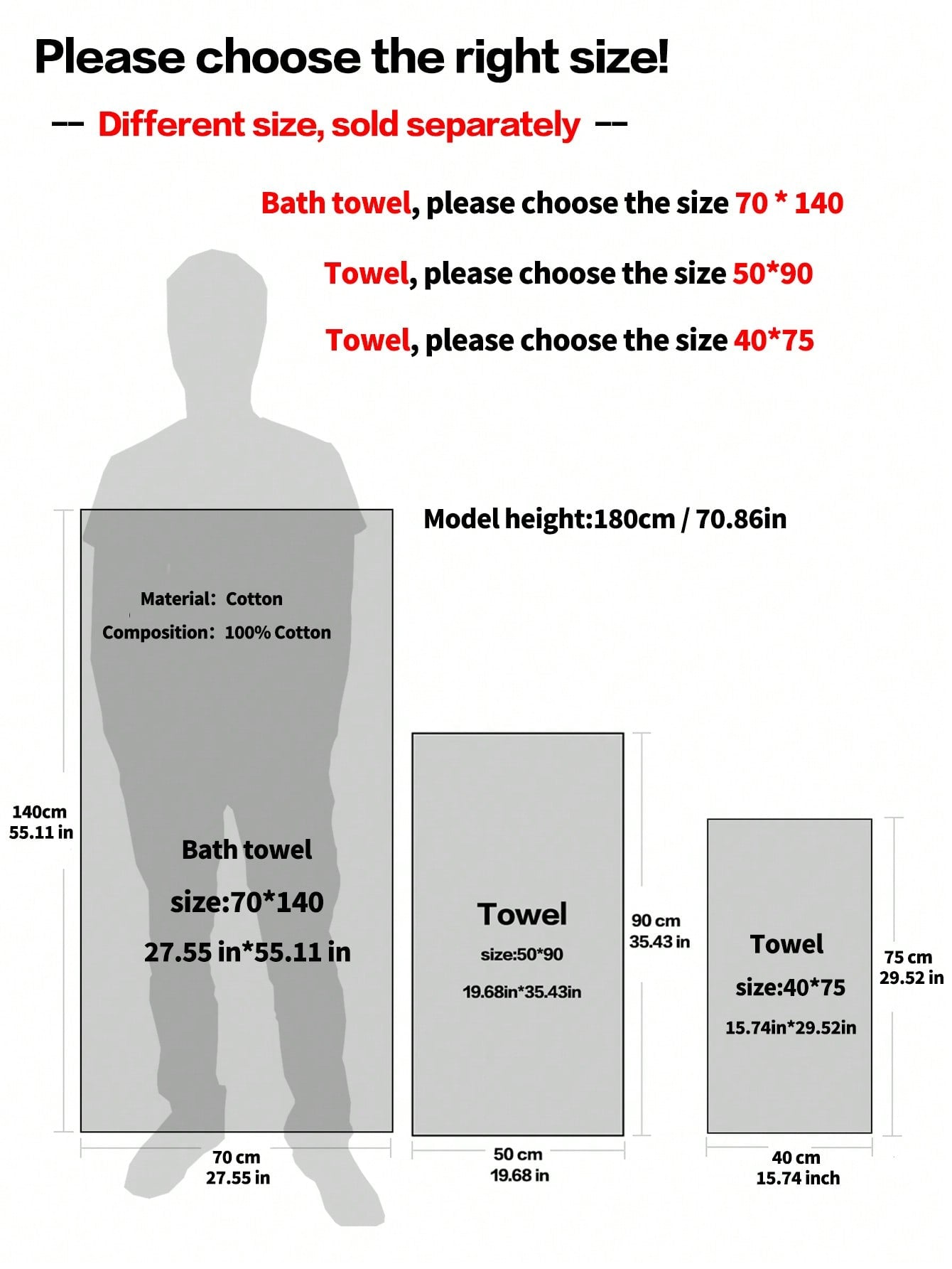 قطعة واحدة مناشف وجه أو استحمام من القطن الجاكار 100٪ (خفيفة الوزن)