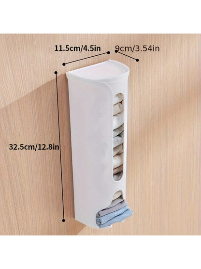 صندوق تنظيم الملابس الداخلية قطعة واحدة، صندوق تخزين الجوارب قابل للفك على الحائط