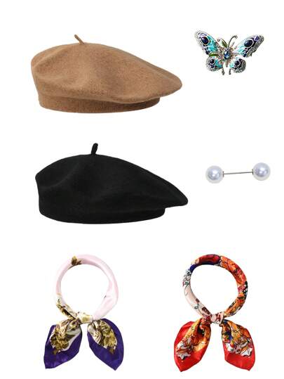 كرة صوفية فرنسية الطراز محبوكة دافئة للنساء