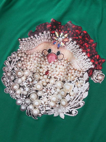 تي شيرت طباعة كاجوال بأكمام طويلة وياقة مستديرة للنساء، تيشيرت بطباعة جرافيك للنساء ملائم للمظهر الربيعي