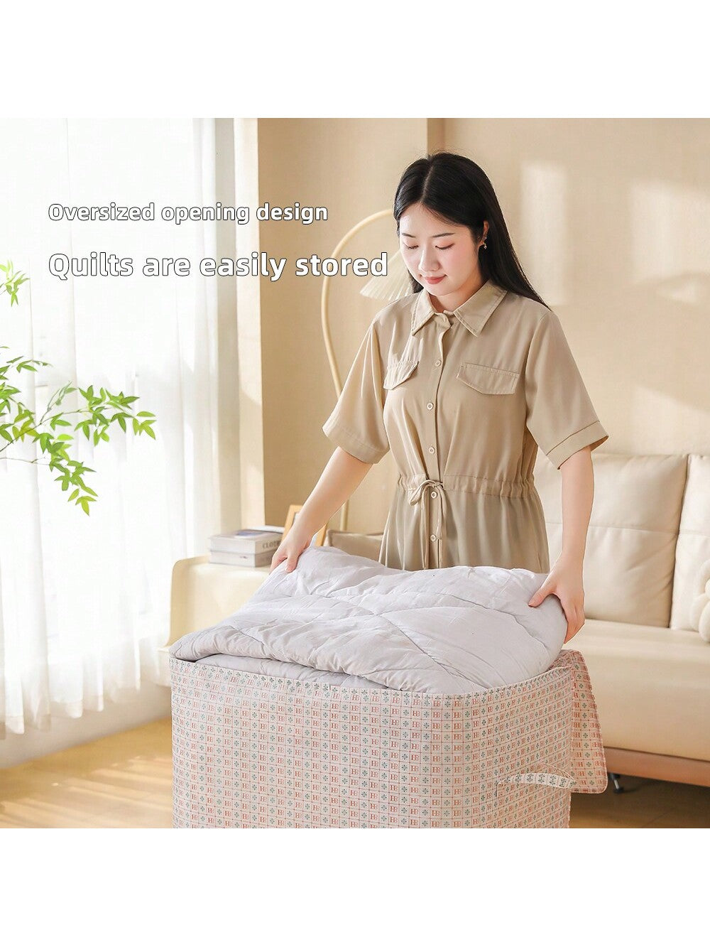 قطعة واحدة من أكياس الملابس الكتانية الكبيرة السعة