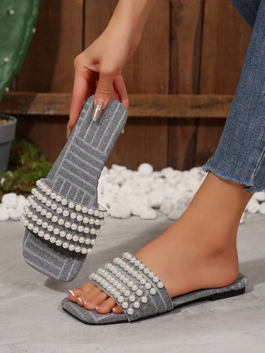 حذاء شبشب مسطح كاجوال