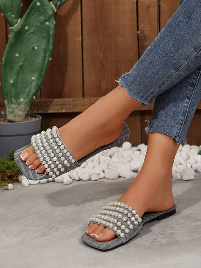 حذاء شبشب مسطح كاجوال