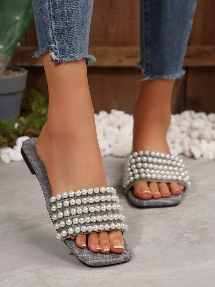 حذاء شبشب مسطح كاجوال