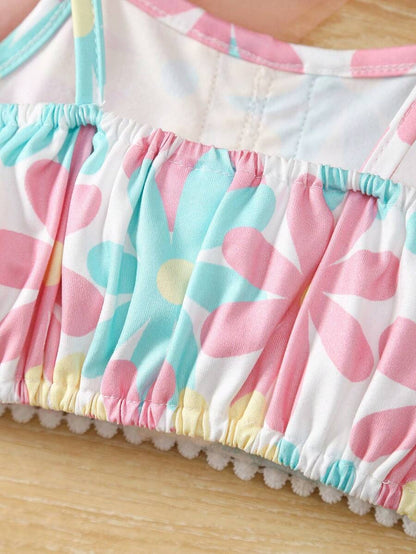 طقم بنطلون ولباس علوي قصيرة للبنات