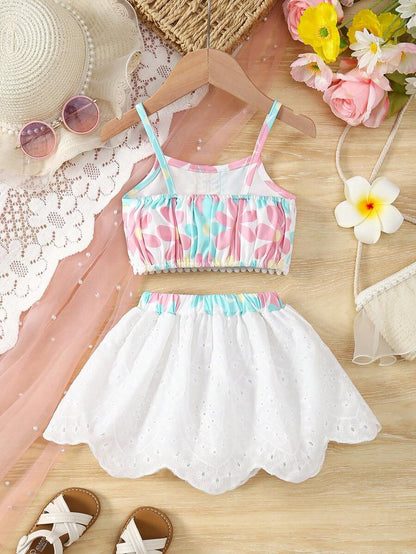 طقم بنطلون ولباس علوي قصيرة للبنات