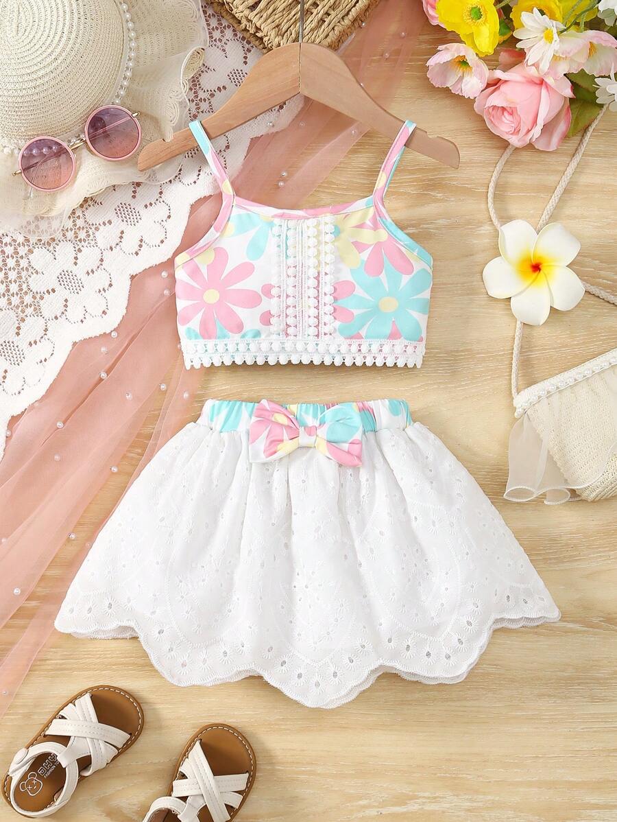 طقم بنطلون ولباس علوي قصيرة للبنات