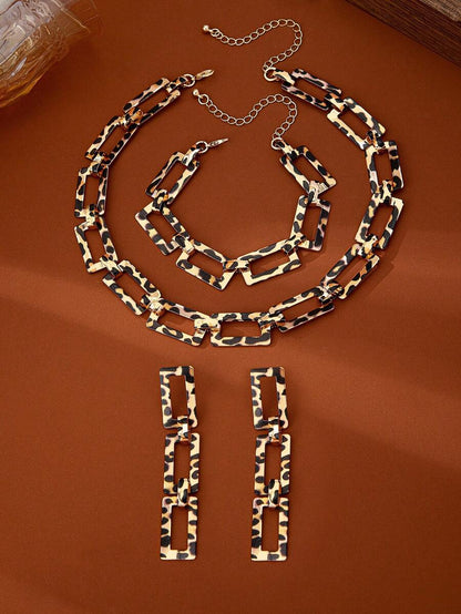 مجموعة مكونة من 1 قلادة نمر طراز عصري