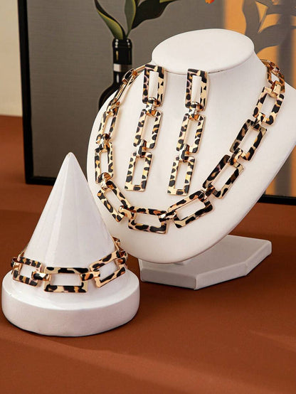 مجموعة مكونة من 1 قلادة نمر طراز عصري